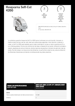 Seghe da pavimento Husqvarna Soff-Cut® 4200