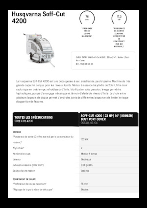 Seghe da pavimento Husqvarna Soff-Cut® 4200