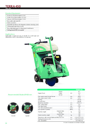 Seghe da pavimento Imer Terra 450
