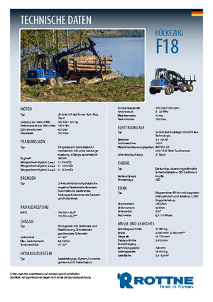 Forwarder Rottne F 18