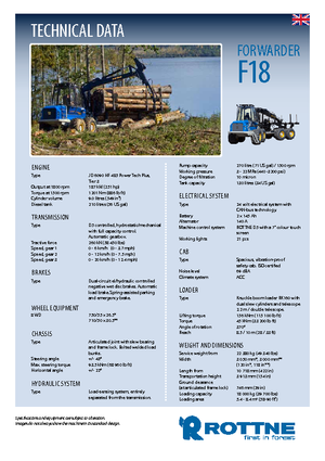 Forwarder Rottne F 18