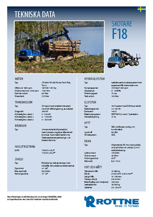 Forwarder Rottne F 18