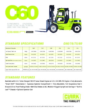 Carrelli elevatori frontali diesel Clark C 80 D