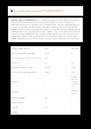 Falciatrici a dischi frontale disco senza condizionatore Pronar PDF 301