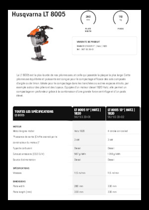 Costipatori Diesel e Benzina Husqvarna LT 8005
