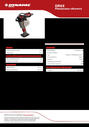 Costipatori Diesel e Benzina Dynapac DR6X 