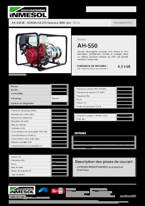 Generatori a benzina INMESOL AH-550-M