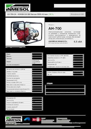 Generatori a benzina INMESOL AH-700-CA