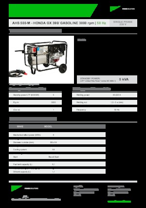 Generatori a benzina INMESOL AHS 500-E