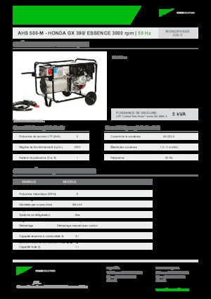 Generatori a benzina INMESOL AHS 500-M