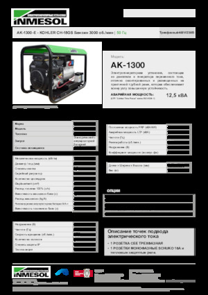 Generatori a benzina INMESOL AK-1300-E