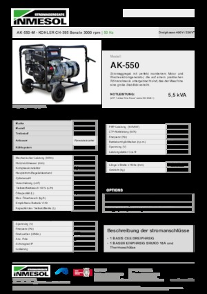 Generatori a benzina INMESOL AK-550-M
