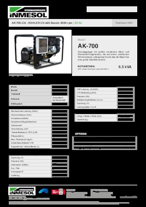 Generatori a benzina INMESOL AK-700-CA