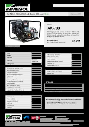 Generatori a benzina INMESOL AK-700-E