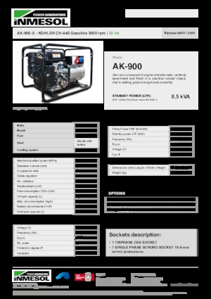 Generatori a benzina INMESOL AK-900-E