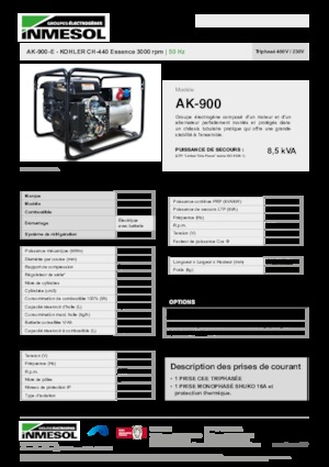 Generatori a benzina INMESOL AK-900-E