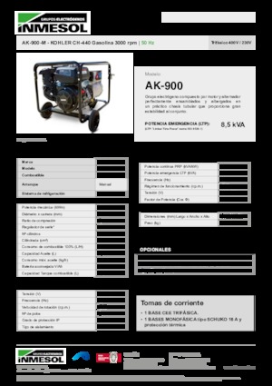 Generatori a benzina INMESOL AK-900-M