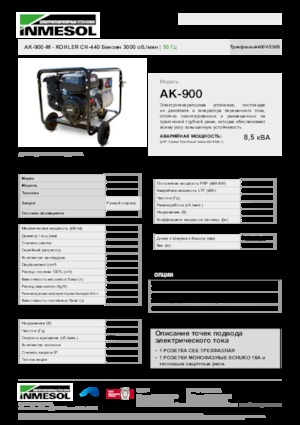 Generatori a benzina INMESOL AK-900-M