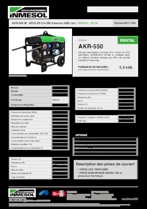 Generatori a benzina INMESOL AKR-550-M