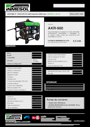 Generatori a benzina INMESOL AKR-900-E