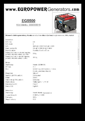 Generatori a benzina Europower EG5500