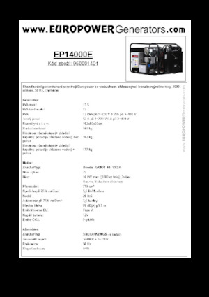 Generatori a benzina Europower EP14000E (S)