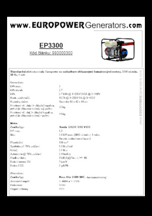 Generatori a benzina Europower EP3300 (MA)