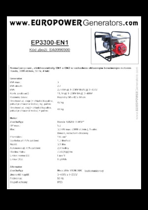 Generatori a benzina Europower EP3300-EN1 (MA)