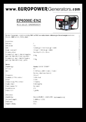 Generatori a benzina Europower EP6000E-EN2 (S)