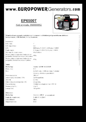 Generatori a benzina Europower EP6500T (S)
