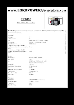 Generatori a benzina Europower EP7000 (S)