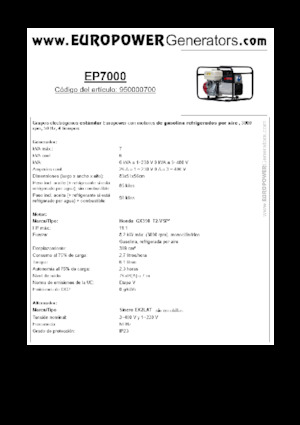 Generatori a benzina Europower EP7000 (S)