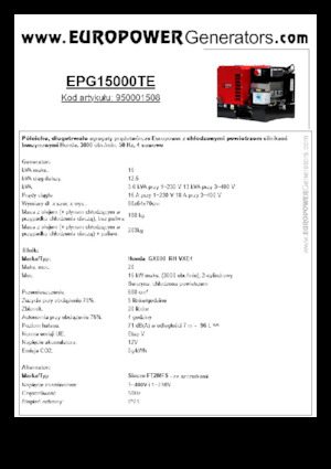 Generatori a benzina Europower EPG15000TE (S)