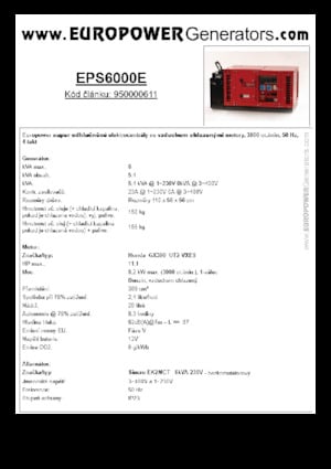 Generatori a benzina Europower EPS6000E (S)
