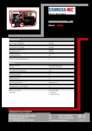 Generatori a benzina Endress ESE 1006 DBS-GT 