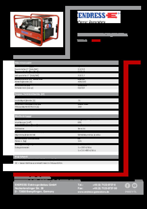 Generatori a benzina Endress ESE 1006 SDHS-DC ES / 30-300 A