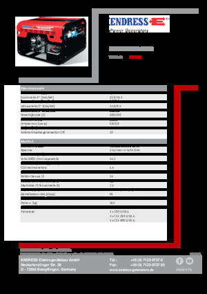 Generatori a benzina Endress ESE 1206 DHS-GT ES