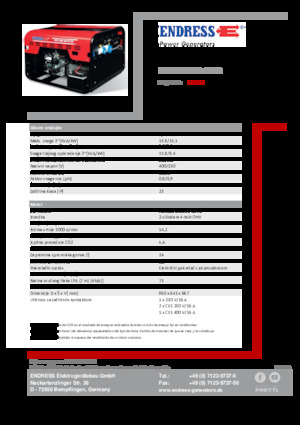 Generatori a benzina Endress ESE 1206 DHS-GT ES