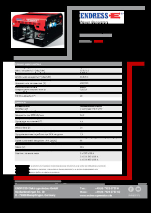 Generatori a benzina Endress ESE 1206 DHS-GT ES
