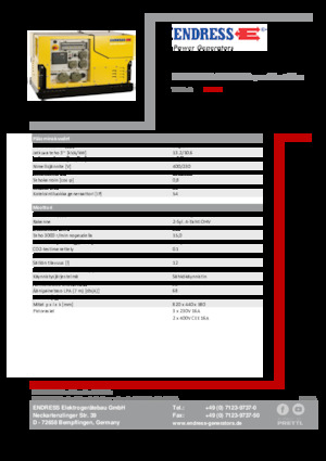Generatori a benzina Endress ESE 1308 DBG ES DIN Super Silent Plus