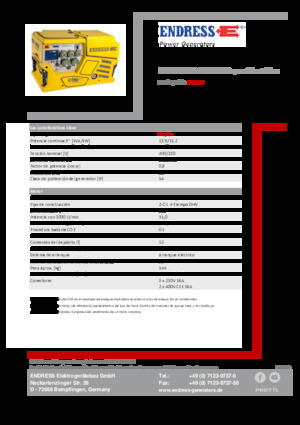 Generatori a benzina Endress ESE 1408 DBG ES DIN Super Silent Plus