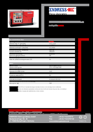 Generatori a benzina Endress ESE 1408 DBG ES ISO Duplex Silent