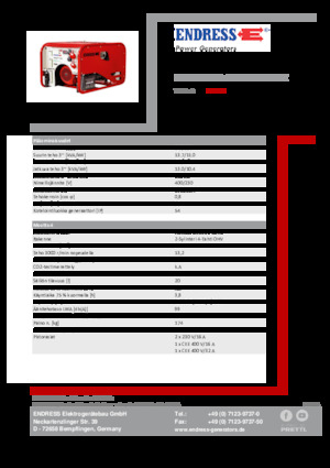 Generatori a benzina Endress ESE 1506 DHG-GT ES ISO Duplex