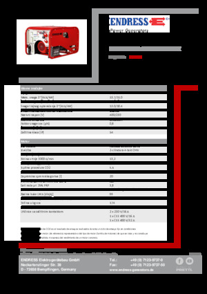 Generatori a benzina Endress ESE 1506 DHG-GT ES ISO Duplex