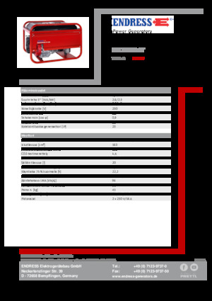 Generatori a benzina Endress ESE 206 HS-GT