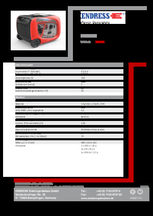 Generatori a benzina Endress ESE 3000i