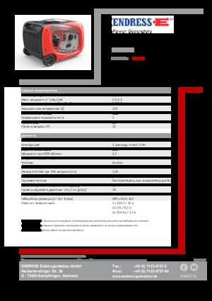 Generatori a benzina Endress ESE 3000i
