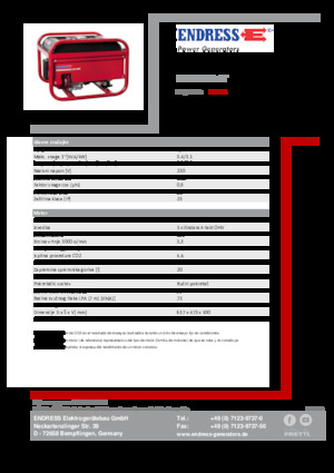 Generatori a benzina Endress ESE 306 HS-GT