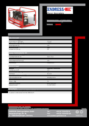 Generatori a benzina Endress ESE 404 SHS-AC / 30-180 A 