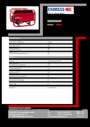 Generatori a benzina Endress ESE 406 HS-GT